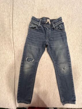 GAP Kids Faded Blue Ripped Stretch Jeans